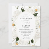 デイジー白結婚フローラV3 招待状 (正面)