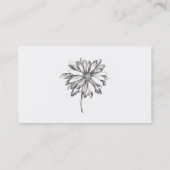デイジー白黒フラワースケッチ 名刺 (裏面)
