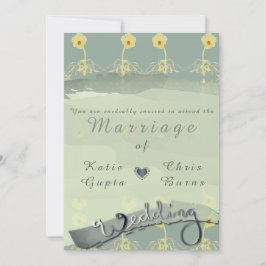 デイジー石板結婚式招待状 招待状