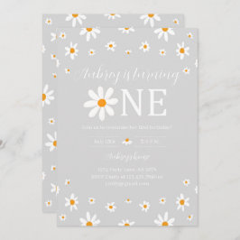 デイジー第1バースデーグレー 招待状