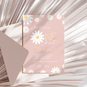 デイジー第1誕生日サンキューカードレトロデイジー 招待状