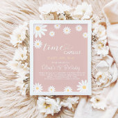 デイジー第1誕生日タイムカプセルサイン、レトロデイジー ポスター