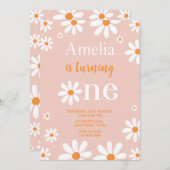 デイジー第1誕生日招待状デイジー第1招待状 招待状 (正面/裏面)