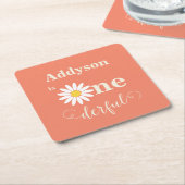 デイジー第1誕生日 スクエアペーパーコースター (アングル)