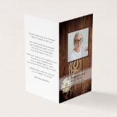 デイジー素朴とウマのビット葬祭記念祈りの言葉 名刺 (外部)