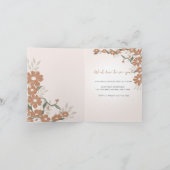 デイジー素朴シャワーの開花男女兼用ベビー 招待状 (内部)