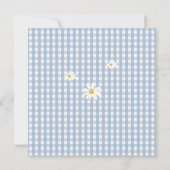 デイジー素朴ズダスティブルーギンガムブライダルシャワー 招待状 (裏面)