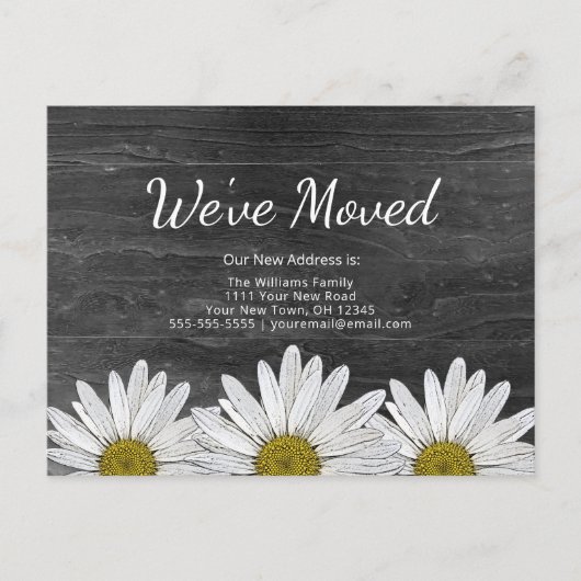 デイジー素朴ズニューホームフローラグレーウッドムービング 案内ポストカード (正面)