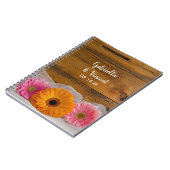 デイジー素朴トリオカントリーウェディング ノートブック (左側)