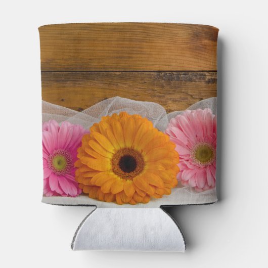 デイジー素朴トリオカントリーバーン結婚式の引き出物 缶クーラー (裏面)