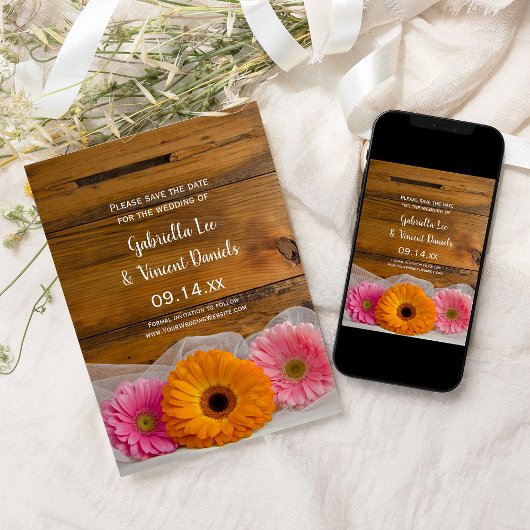 デイジー素朴トリオバーンウェディング日付を保存 セーブザデート