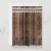 デイジー素朴フラワーレース&トウィーンカントリーウェディング 招待状 (裏面)