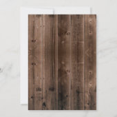 デイジー素朴フローラバーンウッドブライダルシャワー 招待状 (裏面)