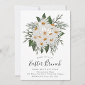 デイジー素朴ブーケイースターブランチ 招待状 (正面)