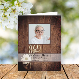 デイジー素朴ホースビットウェスタン葬儀悔やみや弔慰 サンキューカード