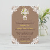 デイジー素朴メイソンジャーレース結婚式招待状 招待状 (スタンド正面)