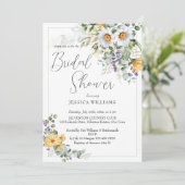 デイジー素朴国の花ブライダルシャワー 招待状 (スタンド正面)