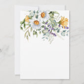 デイジー素朴国の花ブライダルシャワー 招待状 (裏面)