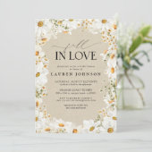 デイジー素朴秋インLove QRコードブライダルシャワー 招待状 (スタンド正面)