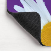 デイジー紫の白のスクリプト マウスパッド (コーナー)