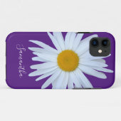 デイジー紫ホワイトスクリプトケースメイトiPhoneケース Case-Mate iPhoneケース (裏面(横))