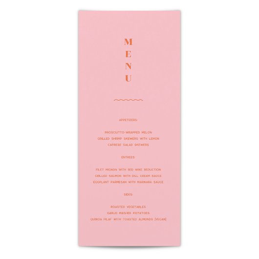 デイジー結婚のメニュー メニュー