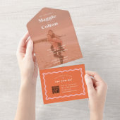 デイジー結婚の全てを一つの招待状 オールインワン招待状 (貼ってはがせる)