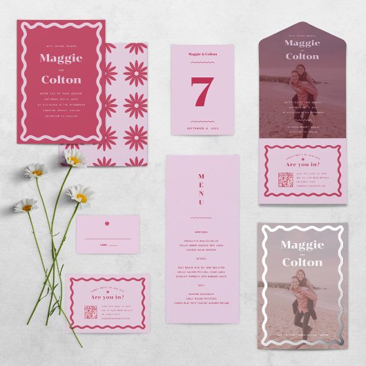 デイジー結婚の全てを一つの招待状 オールインワン招待状