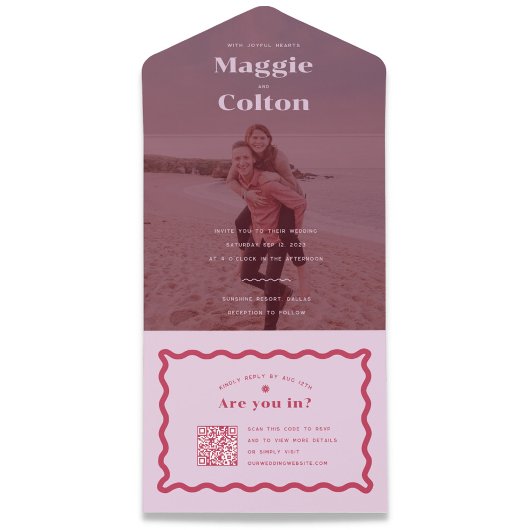 デイジー結婚の全てを一つの招待状 オールインワン招待状