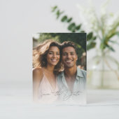 デイジー結婚の写真は日付を保存 ポストカード (スタンド正面)