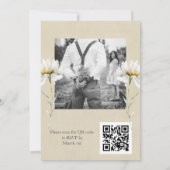 デイジー結婚の写真QRコード 招待状 (裏面)