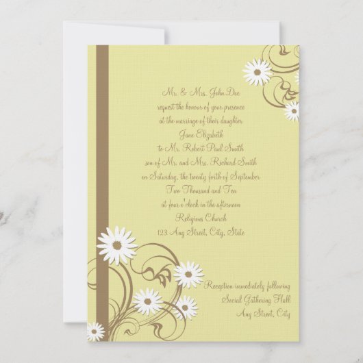 デイジー結婚の 招待状 (正面)