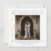 デイジー結婚ワイルドフラワーの平サンキューカード サンキューカード (裏面)