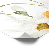 デイジー結婚ワイルドフラワーの歓迎サイン ポスター (角)