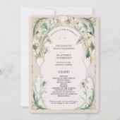 デイジー結婚式 プログラムアールヌーボーミュシャ 招待状 (正面)