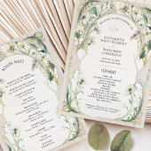 デイジー結婚式 プログラムアールヌーボーミュシャ 招待状