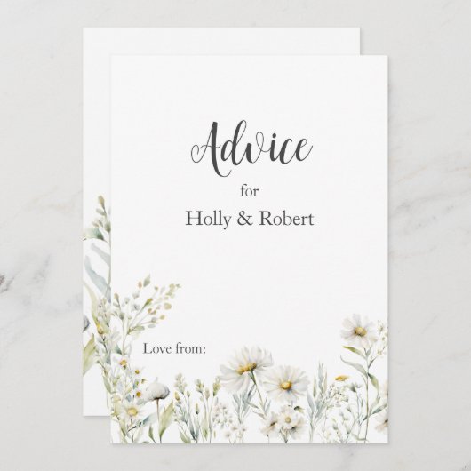 デイジー結婚野花 アドバイスカード (正面/裏面)