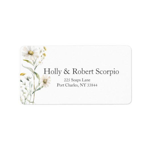 デイジー結婚野花 ラベル (正面)