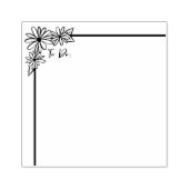 デイジー縁どフローラおよびリストスタンプ ラバースタンプ (インプリント)