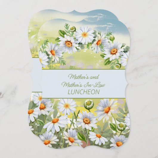 デイジー縁ど母の日の母 招待状 (正面/裏面)