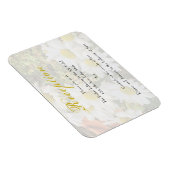 デイジー背景の黄色とグレー結婚の マグネット (右側)