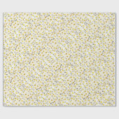 デイジー自然テンプレート黄色い白い花 ラッピングペーパー (フラット)