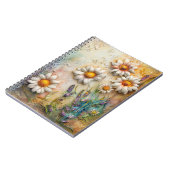 デイジー花かわいらし野花フローラ自然 ノートブック (左側)