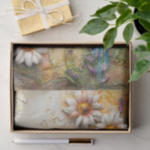 デイジー花かわいらし野花フローラ自然 薄葉紙 (ギフト)