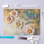 デイジー花かわいらし野花フローラ自然 薄葉紙 (クラフト)