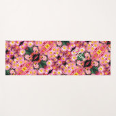 デイジー花とのまわりに パーソナライズされた ヨガマット (正面(横))