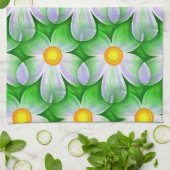 デイジー花キッチンタオル キッチンタオル (折り畳み)