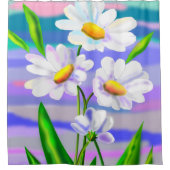 デイジー花シャワーカーテン シャワーカーテン (正面)