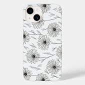 デイジー花スケッチiPhone 14ケース Case-Mate iPhoneケース (裏面)
