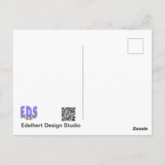 デイジー花パーティの招待状葉書 ポストカード (裏面)